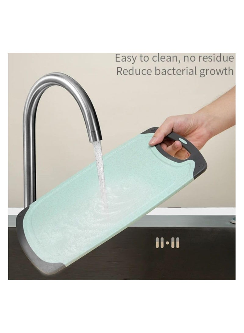 TEGRILO 3 PCS Chopping Board Set, BPA Free Multi Coloured Cutting Boards with Different Sizes and Non-Slip Handles, Deep Drip Juice Groove, Easy to Clean, Unique Gift for Cooks (multicolor) - Image 5