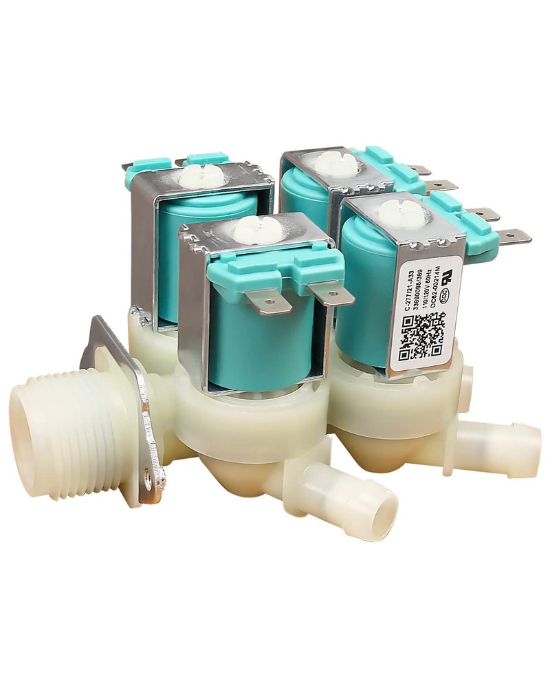 QAGGUM Cold Water Inlet Valve Fit for Samsung Washing Machine Replace DC62-00214M 2979589 AP5623062 PD00005798 PS4208704 EAP4208704, Washer Water Inlet Solenoid Valve - Image 1