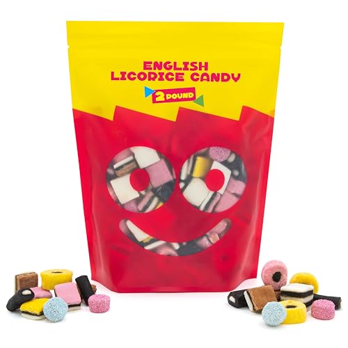 LAETAFOOD English Licorice Candy | 2 Pound Bag | Allsorts Licorice Mix | Gourmet English Candy Bulk | Old Fashioned Candy for Buffets and Gifting | Mixed Shapes and Textures - Image 3