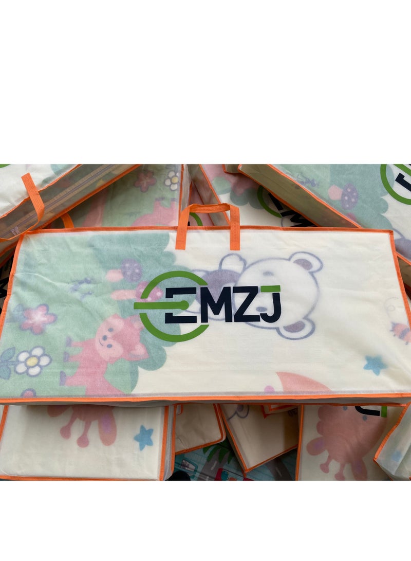 EMZJ 200 x 180 x 1 cm Baby Crawling Play Floormat Foam Non-Toxic Foldable Reversible Playing Mat - Tall Elephant Trunk & Different Designs - Image 5