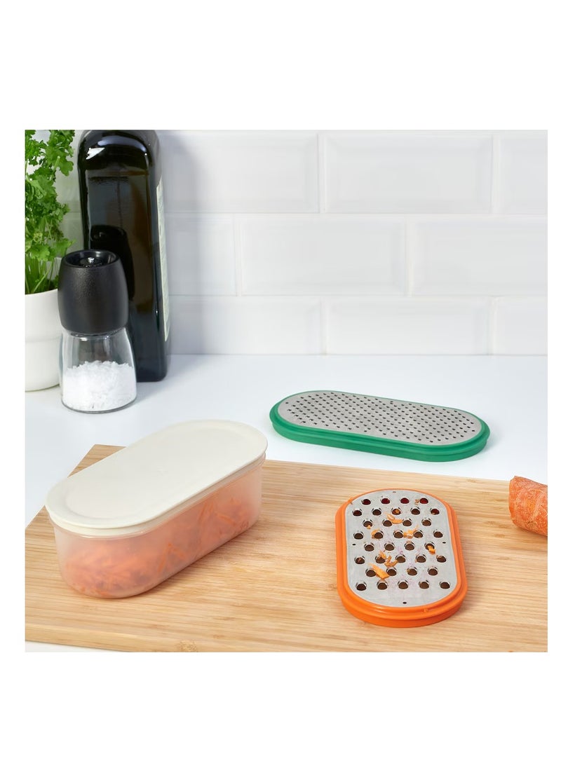 IKEA FRAKTA - Grater with Container Set of 4 Pieces Assorted Colors - Image 1