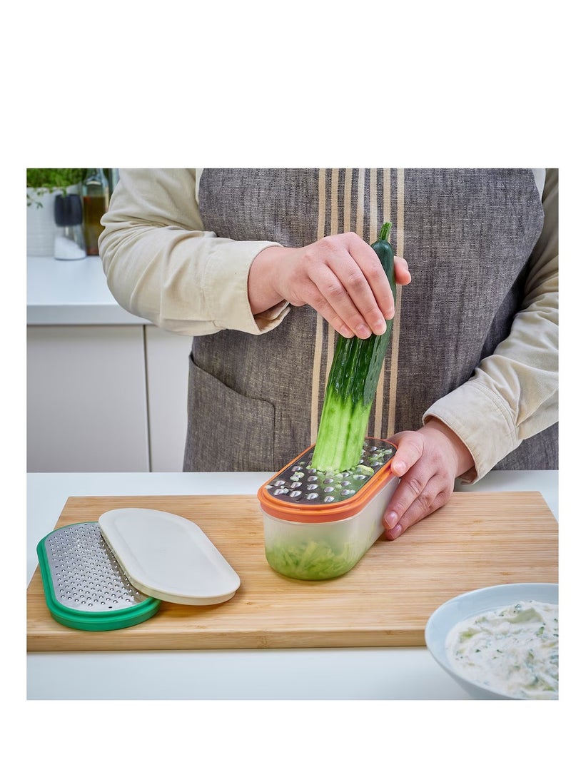 IKEA FRAKTA - Grater with Container Set of 4 Pieces Assorted Colors - Image 1