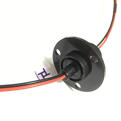 Taidacent 2 Wires 15A 20A 30A 40A 60A Slip Ring Collector Ring Rotary Electrical Contact (10A) - Image 2