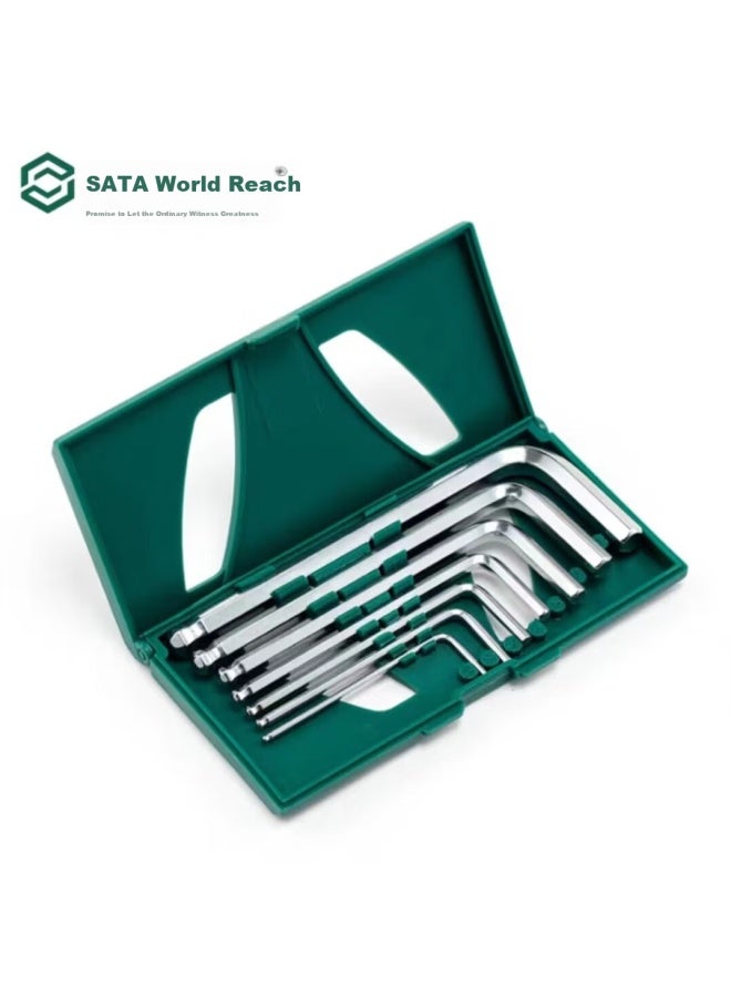 Sata Long Ball Head Metric Hex Wrench Set L-shaped Wrench Set 7pcs 09125 - Image 2