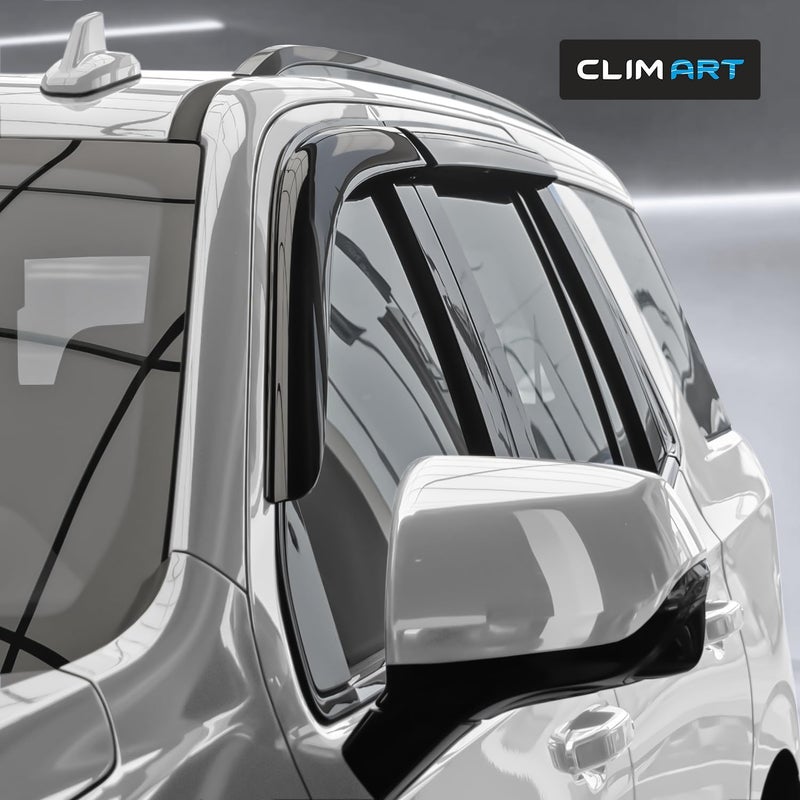 CLIM ART Durable Rain Guards for Chevrolet Tahoe 2021-2023 & Cadillac Escalade 2021-2023 - 4pcs Window Deflectors - Image 2