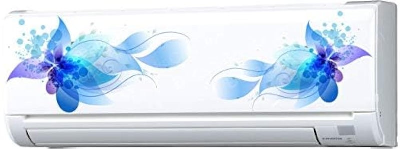 ™ AC Sticker Floral Split Ac Stickers Air Conditioner Sticker Blue Color (Pack of 1)