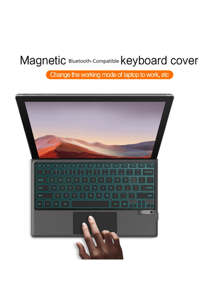 For Microsoft Surface Pro 11/10/9/8 Rechargeable Magnetic Bluetooth-compatible Wireless Keyboard with Backlit - Image 3