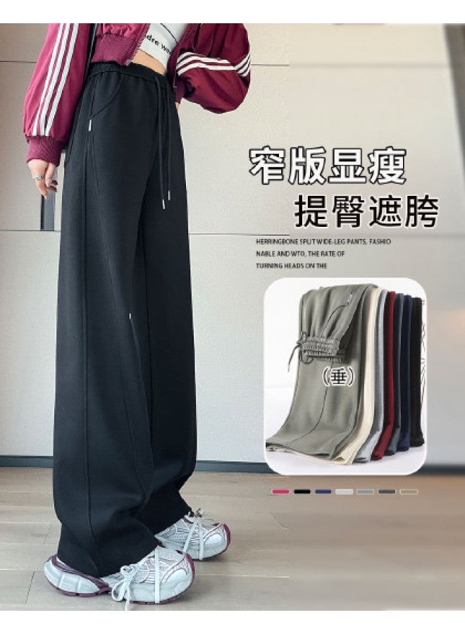 Hstyle Slim-fit Banana Wide-leg Pants For Women - 2025 Spring/fall Collection, Optional Extended Length, Loose Comfortable Athletic Tapered Pants, Slimming & Versatile Casual Trousers - Image 1