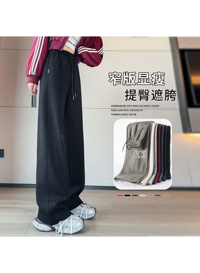 Hstyle Slim-fit Banana Wide-leg Pants For Women - 2025 Spring/fall Collection, Optional Extended Length, Loose Comfortable Athletic Tapered Pants, Slimming & Versatile Casual Trousers - Image 2