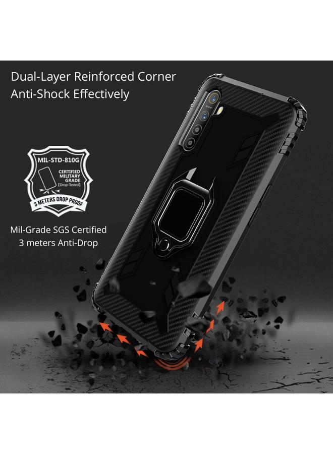 S-TOP Case For Huawei P30 Pro Carbon Fiber Protective Case with 360 Degree Rotating Ring Holder - Image 5