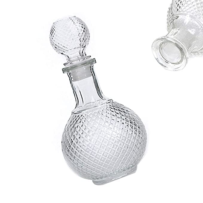 Patrani Fashion كاراف زجاجي شفاف بتصميم أوروبي مربع للمشروبات، الويسكي، الفودكا، السكوتش، النبيذ، البيرة، الحليب، العصير، الماء، الشاي مع غطاء مربع (كاراف ويسكي، 1000 مل) - Image 1