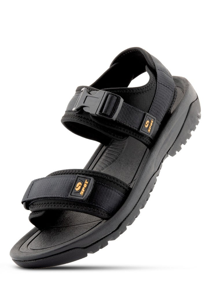 spot صندل سبوت للرجال | صندل أنيق ومريح للرجال | SS 1961 أسود - Image 1