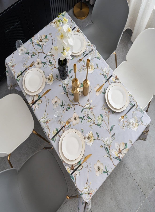 Pioggia مفرش طاولة من الفينيل مع بطانة من الفلانيل، مستطيل الشكل، مقاوم للماء والزيوت، غطاء طاولة بلاستيكي مقاوم للبقع وقابل للمسح للاستخدام الداخلي والخارجي (نمط A، 60 × 84 بوصة) - Image 4