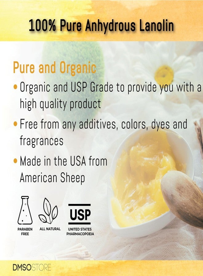 DMSOSTORE Lanolin - 100% Pure Unrefined, Raw, Anhydrous, USP Grade Skin Protectorate and Moisturizer- Single Ingredient (1 lb) - Image 5
