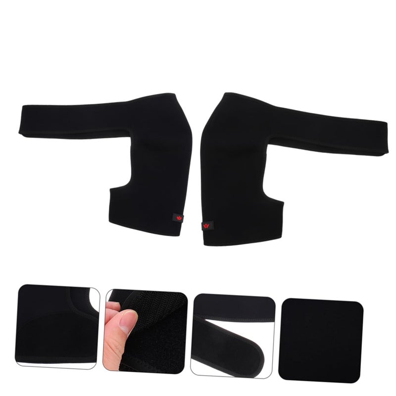 Adjustable Shoulder Support Brace For Women And Men 2 Pack Black For Fitness Yoga Running - Image 5