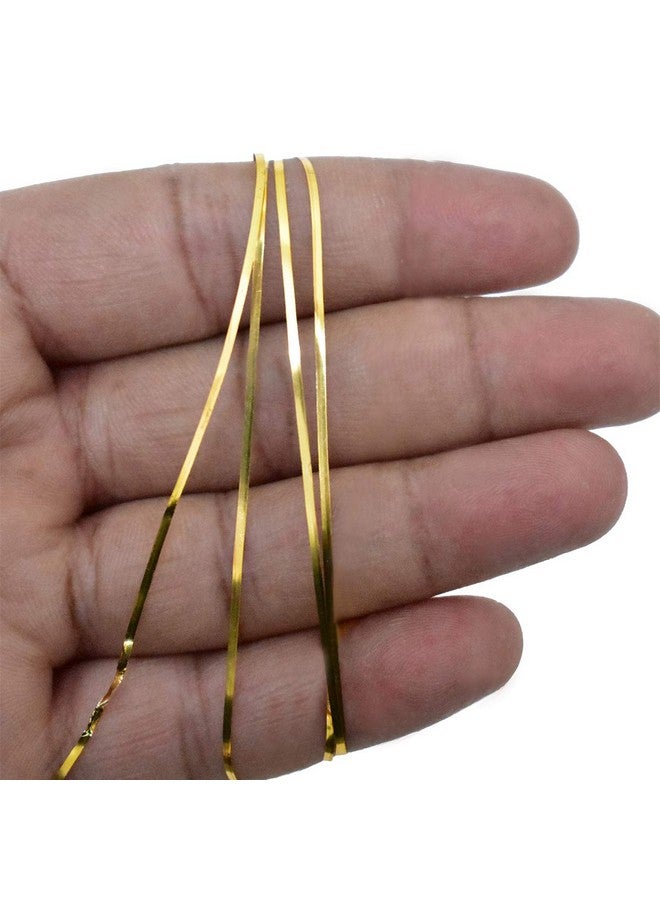 Embroiderymaterial Metallic Strip Mukaish Metal Thread for Craft and Embroidery 1 Roll (Gold, 1MM, 100 Mtrs) - Image 4