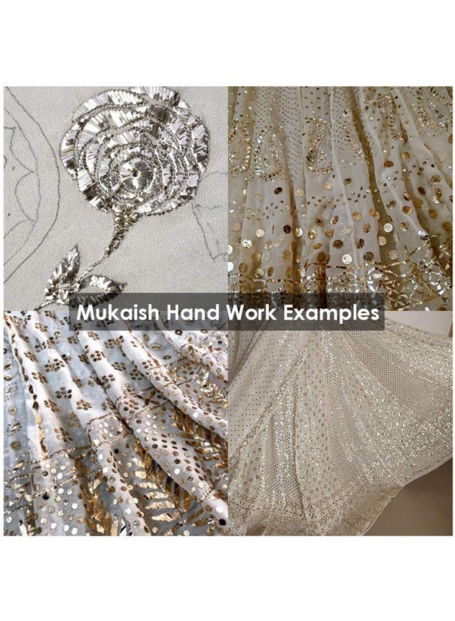 Embroiderymaterial Metallic Strip Mukaish Metal Thread for Craft and Embroidery 1 Roll (Gold, 1MM, 100 Mtrs) - Image 5