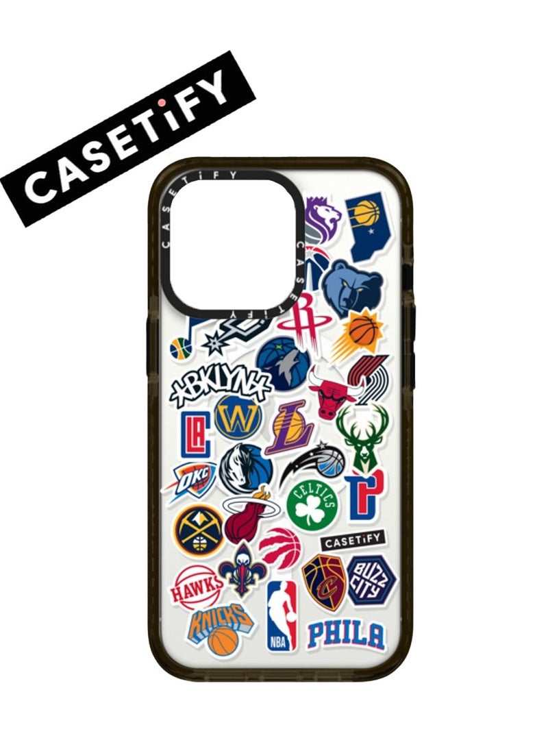 Casetify - Apple iPhone 15 Case,NBA logos Magnetic Adsorption Phone Case - Semi transparent - Image 1