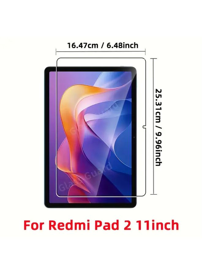 Redmi Pad 2 11 Inch 2025 Tempered Glass Screen Protector 2 Pack Anti Scratch Smooth Touch - Image 2