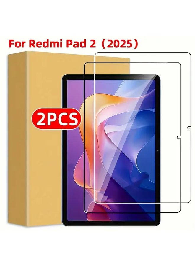 Redmi Pad 2 11 Inch 2025 Tempered Glass Screen Protector 2 Pack Anti Scratch Smooth Touch - Image 1