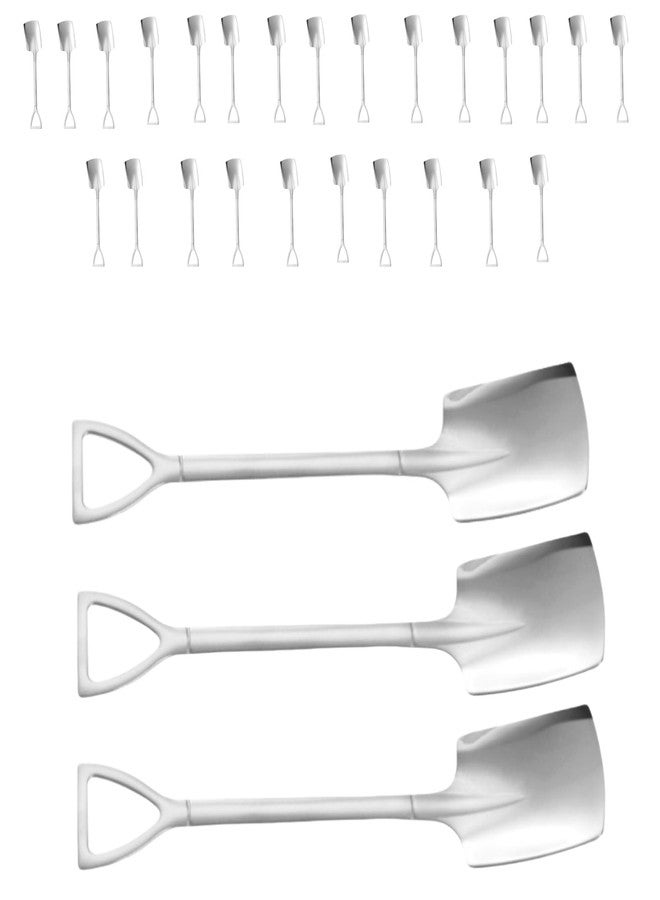 KKpxafl 25 Pack Dessert Spoon Stainless Steel Spoons Ice Cream Fruit Spoon for Home Restaurant,Kitchen (Reusable) - Image 1