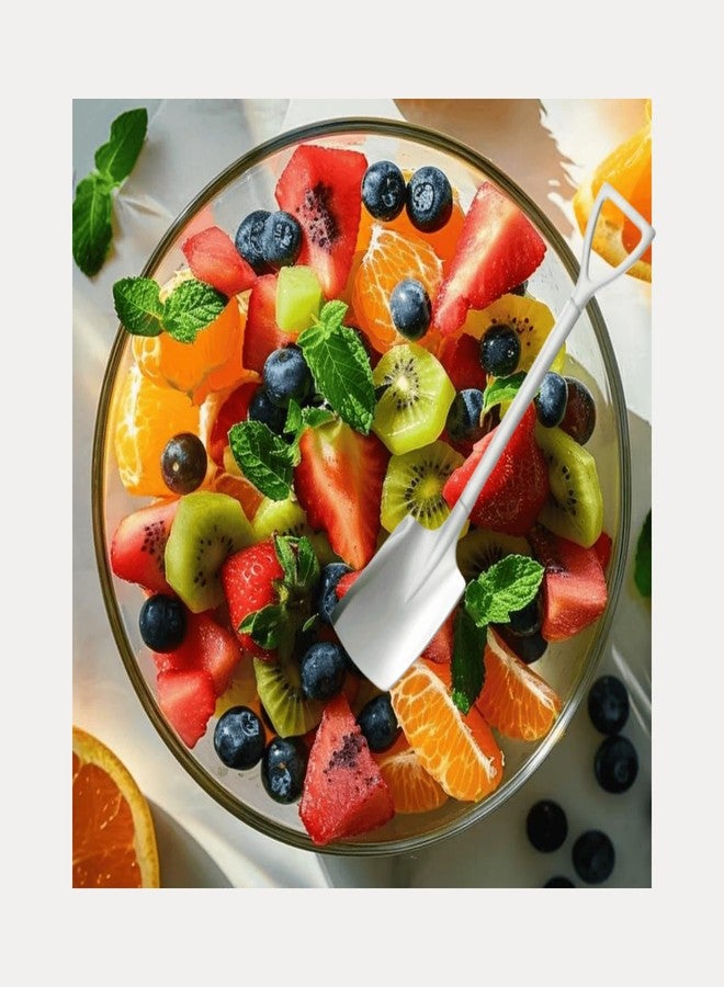 KKpxafl 25 Pack Dessert Spoon Stainless Steel Spoons Ice Cream Fruit Spoon for Home Restaurant,Kitchen (Reusable) - Image 3