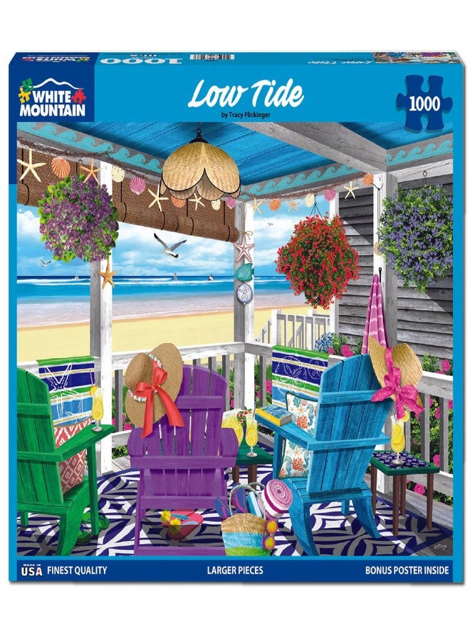 White Mountain 1000 Piece Jigsaw Puzzle Scenic Summer Beach Puzzles with Large Pieces Gift for Adults and Family 24"x30" - Low Tide - Image 2