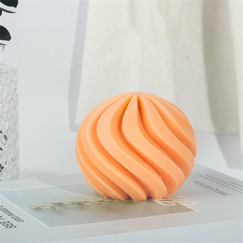 FirstTry Spinning Ball Candle Mold I 3D Geometric Sphere Spiral Round Silicone Epoxy Mould I for DIY Handmade Ornament, Cake Décor, Aromatherapy, Soap, Resin Art Craft Making, Home Party Decoration - Image 5