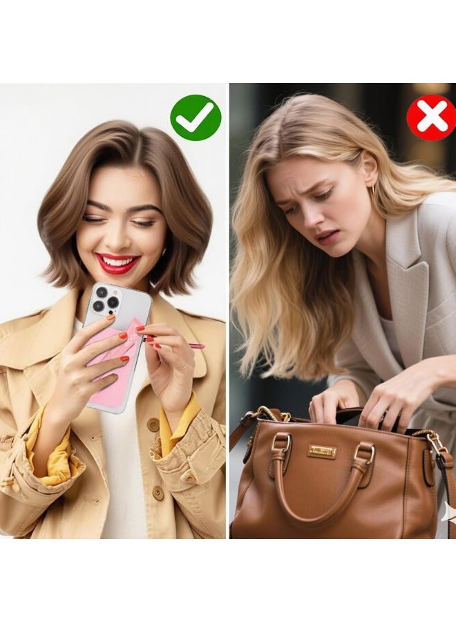 Rookii Lipstick Holder Phone Case,Silicone Holder with Lipgloss Holder for Phone Case with Lipgloss Holder, Adhesive Lip Gloss Balm Phone Card Holder for iPhone and Android, white, Fashion - Image 3