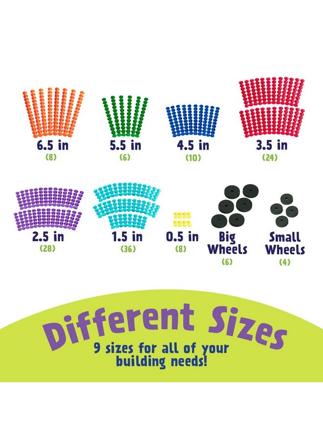 Popular Playthings Playstix Vehicles Set Construction Toy Building Blocks 130 Piece Kit - Image 3