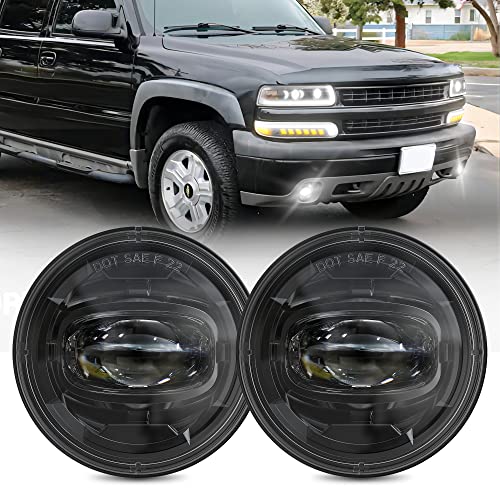 RAMJET4X4 LED Fog Lights Assembly DOT Driving Fog Lamps Replacement Compatible with 2001-2006 Chevy Tahoe Suburban 1500 (Fit Z71 ONLY), 1994-2003 Pontiac Grand Prix, 2000-2005 Pontiac Sunfire - Image 1
