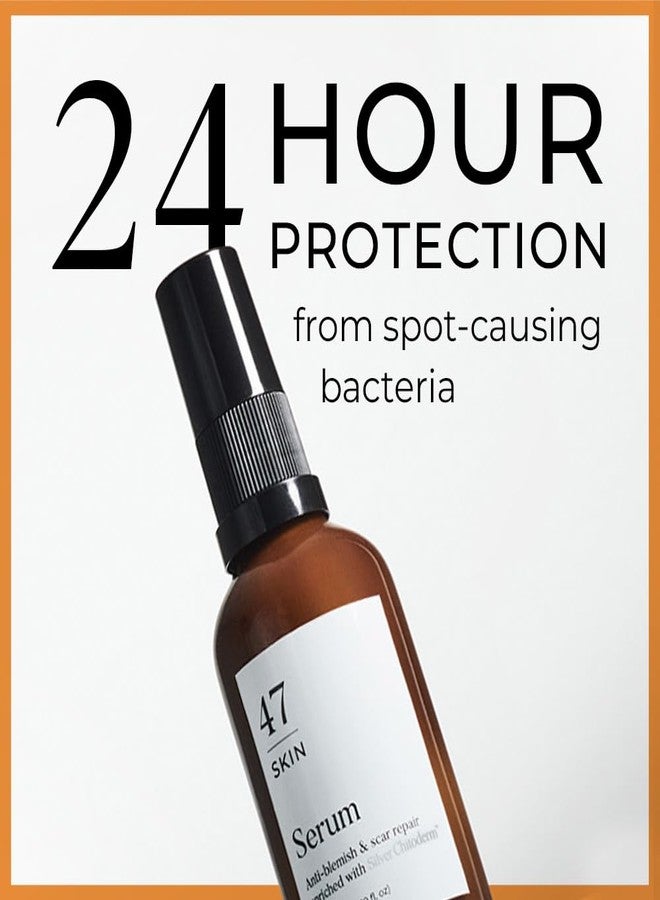 47 Skin سيروم ترطيب الوجه 47 للبشرة لعلاج حب الشباب والندبات، سيروم إصلاح عيوب البشرة والندبات مع شيتوديرم الفضي، سيروم مرطب للبشرة الناعمة لجميع أنواع البشرة (1.69 أونصة)  - Image 3