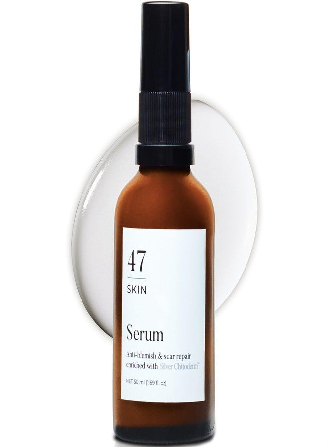 47 Skin سيروم ترطيب الوجه 47 للبشرة لعلاج حب الشباب والندبات، سيروم إصلاح عيوب البشرة والندبات مع شيتوديرم الفضي، سيروم مرطب للبشرة الناعمة لجميع أنواع البشرة (1.69 أونصة)  - Image 1