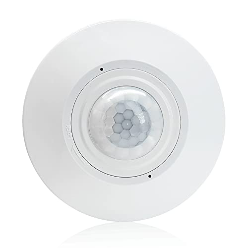 RAYZEEK Ceiling Mount 360 degree PIR Occupancy Motion Sensor,2200W,110-265V,8-12M High Sensitive HardWired Occupancy Sensor Detector, Commercial/Residential,Up to 1600 sq.ft(10A,Neutral Wire Required) - Image 1