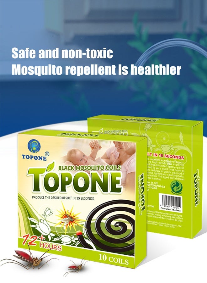 TOPONE 36 Pcs Mosquito Repellent Coils Box for Outdoor Use Camping Patio Deck Hiking - Image 2