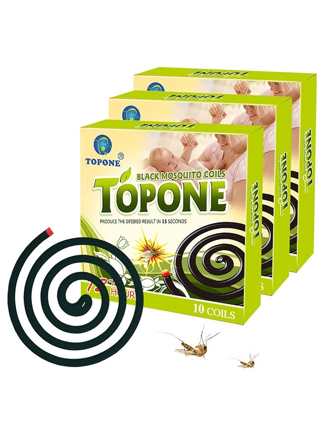 TOPONE 36 Pcs Mosquito Repellent Coils Box for Outdoor Use Camping Patio Deck Hiking - Image 1