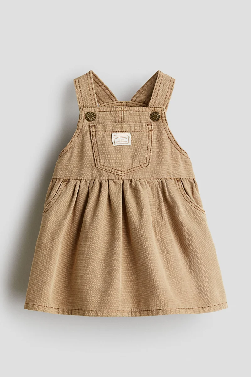 H&M Cotton twill dungaree dress