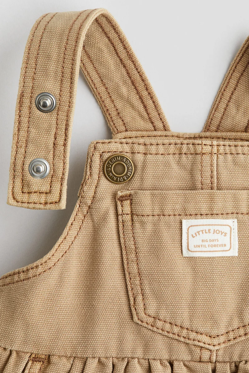 H&M Cotton twill dungaree dress