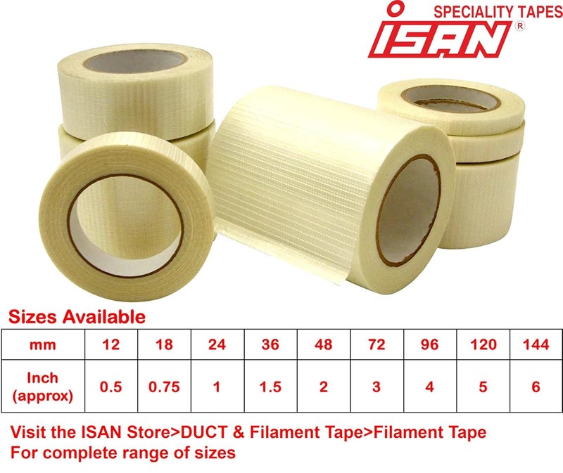 ISAN ™ Filament Tape Cross Fiber 48mm (2" Approx) Width X 25m Length (1 Pc.) - Image 3