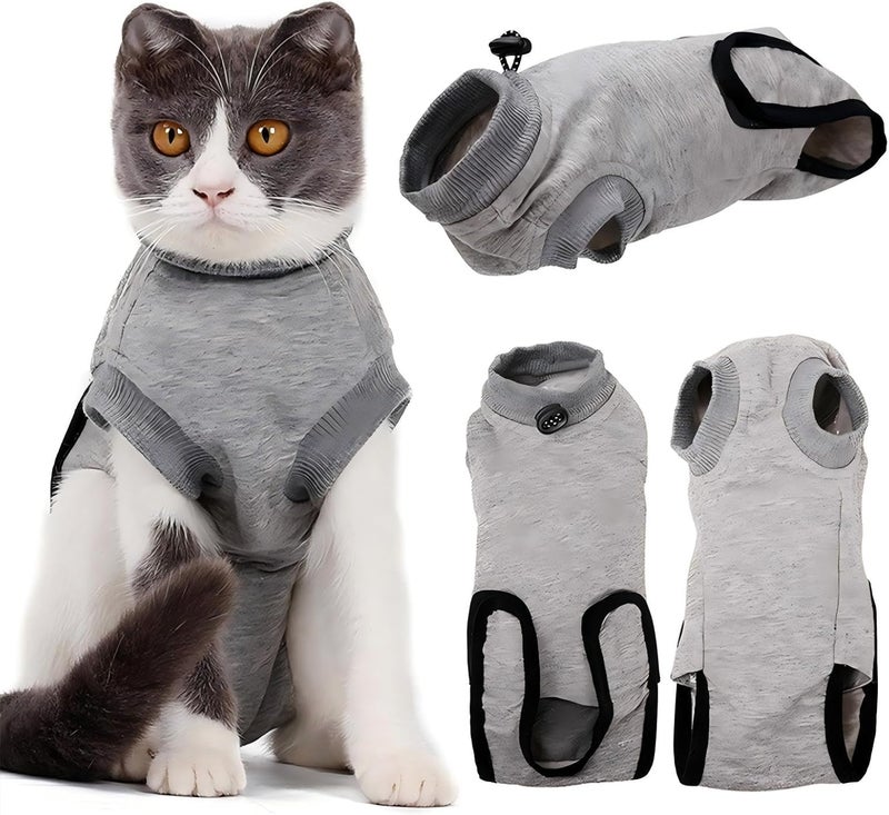 KASTWAVE Defect free upgraded substance Cat Surgery Recovery Suit, Breathable Professional Clothing, Onesie for After Surgery, Spay Suit for Surgical Abdominal Wounds (S) Simple multifunctional build - Image 1