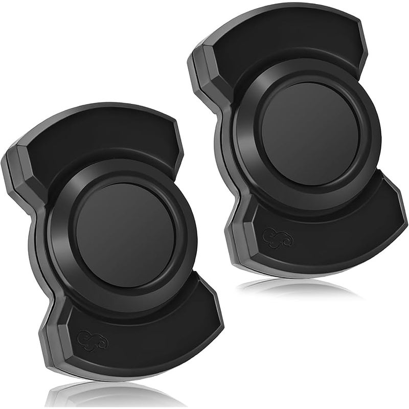 3-in-1 Fidget Spinner Toy for Adult Metal Slider Clicker Spinner Magnetic Easter Basket Stuffer for Adult Men Office Desk Toy Stress Anxiety Relief ADHD Magnet EDC Cool Gadget Gifts - 2PC Black - Image 1
