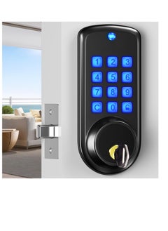 Smart Door Lock Electronic Keypad Deadbolt Smart Deadbolt Lock for Front Door Keyless Entry Door Lock with Auto-Lock Anti-Peeping Password Easy Installation for Home Bedroom Garage