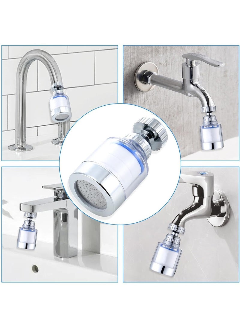 Sink Filter Water Faucet Water Sink Filter Universal 360 Degree Rotating Water Filter with 5 Cartridges Remove Heavy Metals and Hard for Kitchen and Bathroom