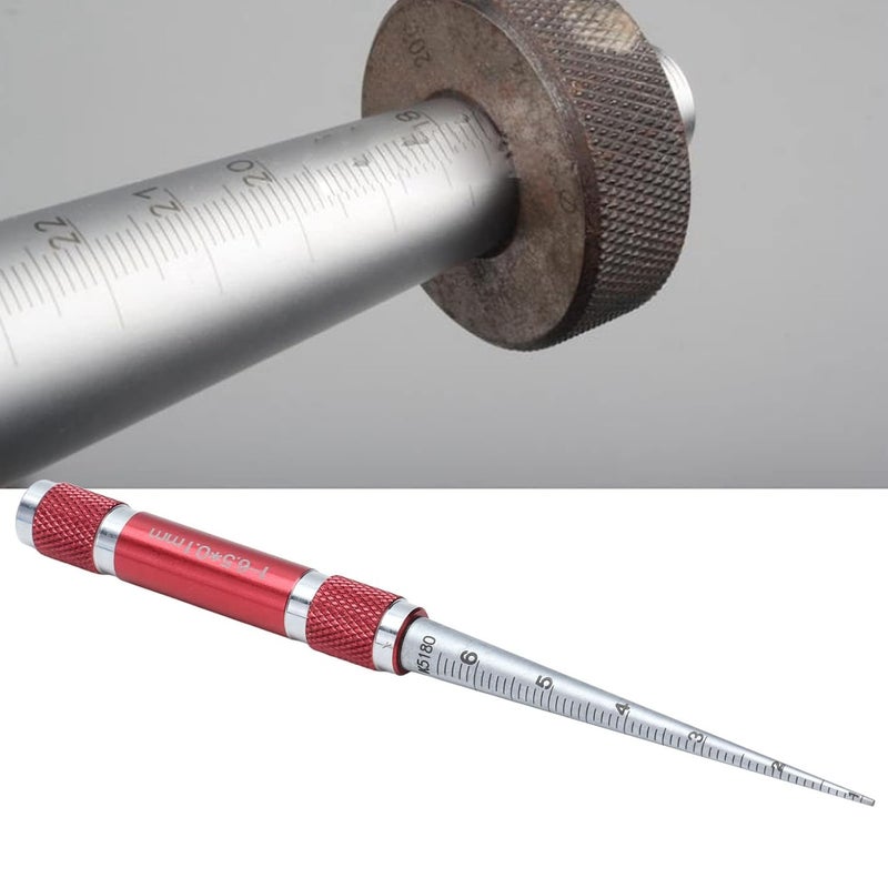 Stainless Steel Inner Diameter Measuring Tool 6 5mm Tapered Ruler for Plastic Pipes - Image 3