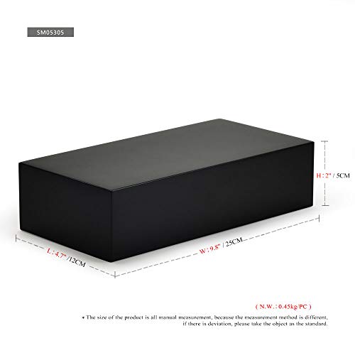 Oirlv Solid Wood Minimalism Style Jewelry Display Stand Showcase Jewelry Organizer Black Square Holder SM05305 - Image 3
