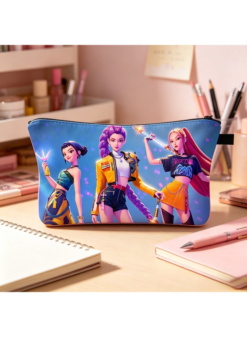 saykfoe Demon Movie Hunters Element Girl's Cosmetic Bag 21×13CM - Mini & Compact, Daily Commute Essential - Image 2