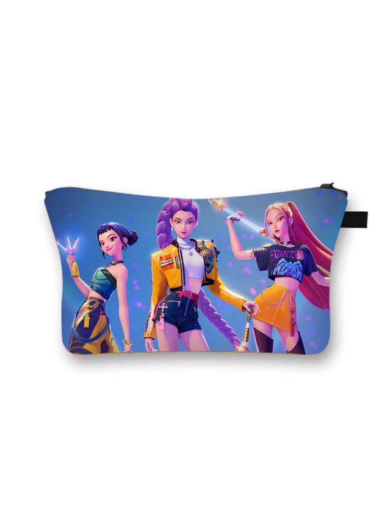 saykfoe Demon Movie Hunters Element Girl's Cosmetic Bag 21×13CM - Mini & Compact, Daily Commute Essential - Image 1