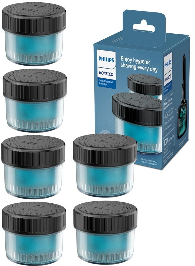 نوريلكو خرطوشة نوريلكو فيليبس للتنظيف السريع، تُليّن ماكينة الحلاقة وتزيل الشعر المقطوع، 6 خراطيش سعة 5.4 أونصة سائلة (تكفي لمدة تصل إلى 1.5 سنة)، BD9011AZ - Image 1