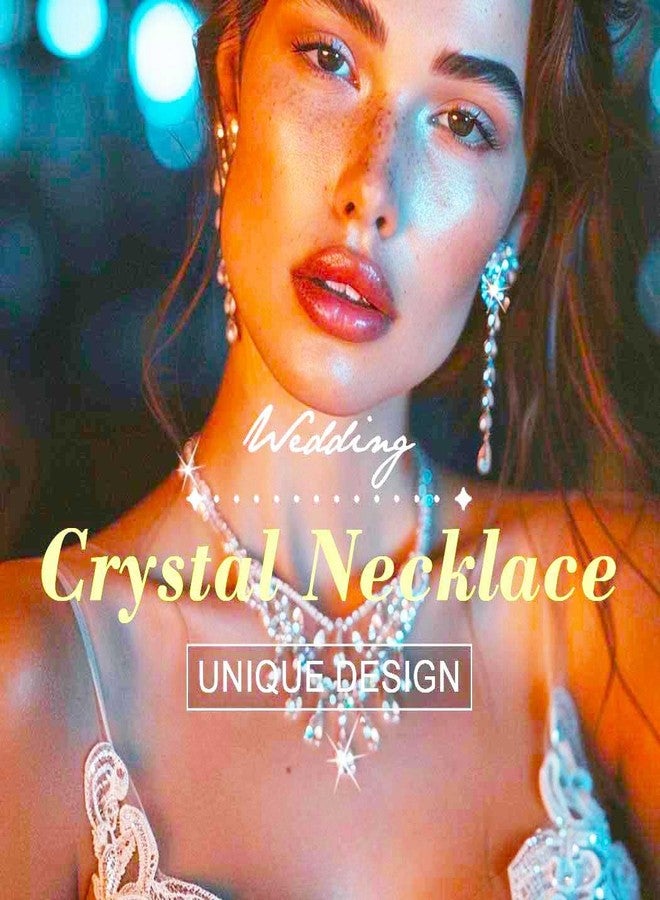 Zoestar Sparkly Rhinestone Choker Necklace Silver Bling Crystal Necklaces Prom Jewelry for Women - Image 3