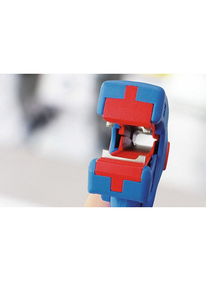 Weicon Wire Stripper No. 7-F For Flat Cable, Stripping From 0.75 - 4.0 Mm² (18-11 Awg), Wire Stripper With Side Cutter Up To 3.0 Mm, Tuv, Red  Blue - Image 3